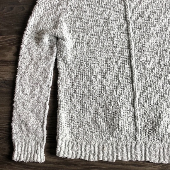 Free People Songbird Sweater V Neck Light Blue Textured Cotton Boho Distressed - Picture 9 of 15